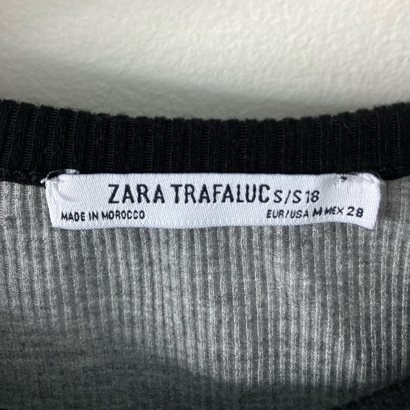 Zara Ribbed Raglan Crop Top - Picture 3 of 3